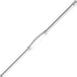Armband aus 585 Gold Weißgold mit 77 Diamanten 0.80ct TW-SI 18cm