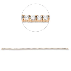 Armband aus 750 Gold weiß/rot 75 Brillanten 2,49ct TW-SI B:1,9mm L:17,8cm