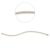 Armband aus 750 Gold weiß/rot 87 Brillanten 1,5ct TW-SI B:1,9mm L:18cm 4er-Krappe