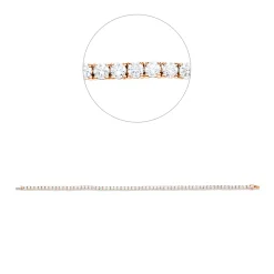 Armband aus 750 Gold weiß/rot 64 Brillanten 4,06ct TW-SI L:17,8cm 4er-Krappe