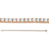 Armband aus 750 Gold weiß/rot 62 Brillanten 5,31ct TW-SI L:17,8cm 4er-Krappe