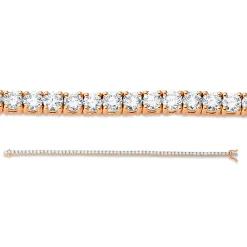 Armband aus 750 Gold weiß/rot 62 Brillanten 5,31ct TW-SI L:17,8cm 4er-Krappe