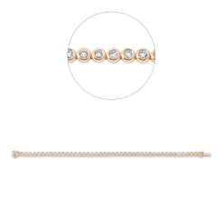 Armband aus 750 Gold weiß/rot 46 Brillanten 2ct TW-SI L:18cm Zarge