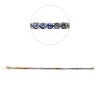 Armband aus 750 Gold weiß/rot 53 Saphire 7,42ct mehrfarbig L:17,2cm