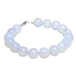 Armband aus Opalit - Mondstein & 925 Silber, Armschmuck, Damen