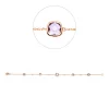 Armband aus 750 Rotgold 5 Amethyste 1,81ct pink 4 Brillanten 0,06ct TW-SI
