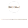 Armband aus 750 Rotgold 90 Diamanten Fanatsy-Schliff 4,63ct TW-SI B:3,2mm L:17,8cm