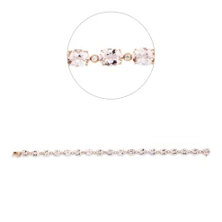 Armband aus 750 Rotgold 18 Morganite 11,7ct rosa 18 Brillanten 0,29ct TW-SI
