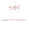 Armband aus 750 Rotgold 68 Saphire 19,38ct pink 6 Brillanten 0,32ct TW-SI
