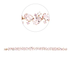 Armband aus 750 Rotgold 68 Saphire 19,38ct pink 6 Brillanten 0,32ct TW-SI