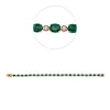 Armband aus 750 Rotgold 23 Smaragde 6,57ct grün 23 Brillanten 0,47ct F-SI