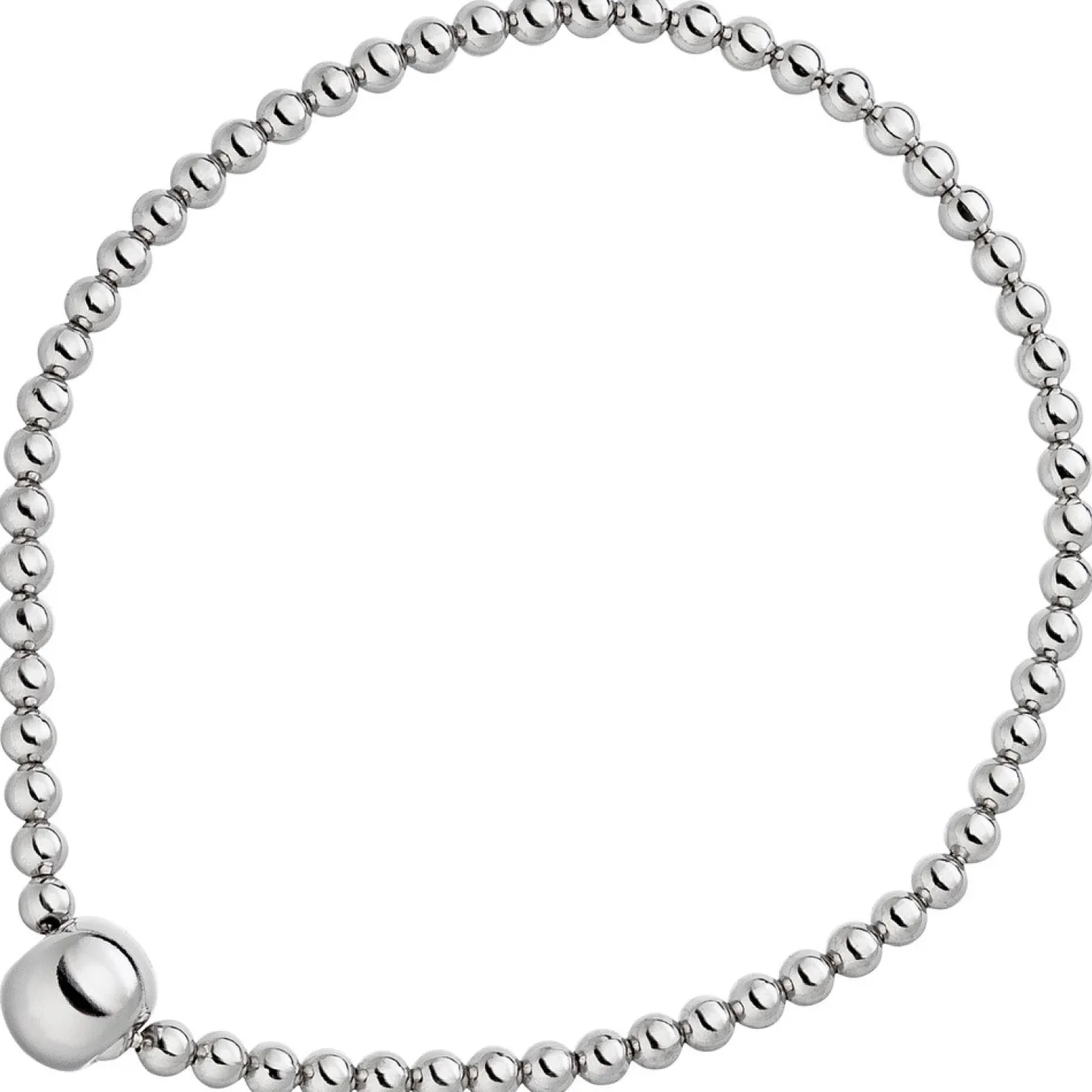 Armband aus 925 Silber Kugelarmband Silberarmband endlos elastisch dehnbar