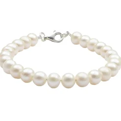 Armband aus Süßwasser Zuchtperlen creme weiß Perlenarmband klassisch elegant Hochzeit