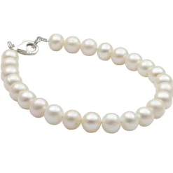 Armband aus Süßwasser Zuchtperlen creme weiß Perlenarmband klassisch elegant Hochzeit