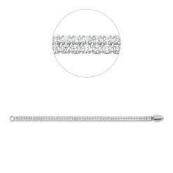 Armband aus 750 Weißgold 106 Brillanten 7,45ct F-SI B:5,3mm L:17,8cm