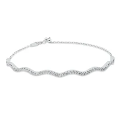 Armband aus 750 Weißgold 65 Brillanten 0,46ct TW-PI B:3,2mm L:17,8cm