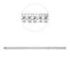 Armband aus 750 Weißgold 135 Brillanten 10,51ct TW-PI B:7,4mm L:18cm