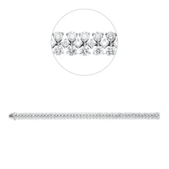 Armband aus 750 Weißgold 135 Brillanten 10,51ct TW-PI B:7,4mm L:18cm
