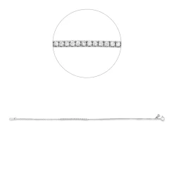 Armband aus 750 Weißgold 25 Brillanten 0,15ct TW-PI B:1,5mm L:17,8cm