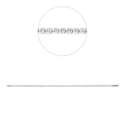 Armband aus 750 Weißgold 67 Brillanten 2,25ct TW-SI B:2,4mm L:17,3cm