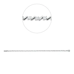 Armband aus 750 Weißgold 38 Brillanten 1,99ct TW-SI B:2,7mm L:18,5cm