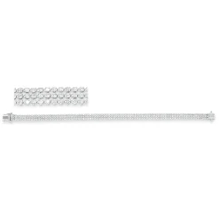 Armband aus 750 Weißgold 178 Brillanten 2,63ct TW-SI B:3,2mm L:17,8cm