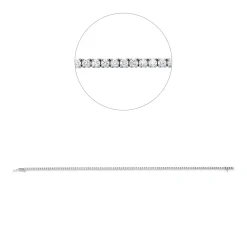 Armband aus 750 Weißgold 100 Brillanten 0,96ct TW-SI B:1,7mm L:17,5cm 4er-Krappe