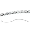 Armband aus 750 Weißgold 87 Brillanten 0,45ct TW-SI B:1,4mm L:17,8cm 4er-Krappe