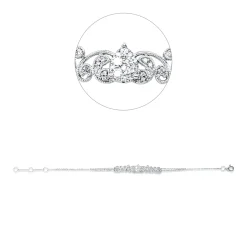 Armband aus 750 Weißgold 42 Brillanten 0,26ct TW-SI/PI B:38,8mm L:18cm