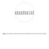 Armband aus 750 Weißgold 96 Diamanten Baguette-Schliff 4,41ct TW-SI B:3,4mm L:18cm