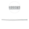 Armband aus 750 Weißgold 550 Diamanten 5,57ct F-VSI B:4,9mm L:17,3cm