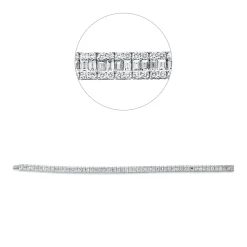 Armband aus 750 Weißgold 550 Diamanten 5,57ct F-VSI B:4,9mm L:17,3cm