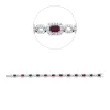 Armband aus 750 Weißgold 12 Rubine 3,76ct rot 240 Brillanten 2,24ct F-VSI
