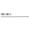 Armband aus 750 Weißgold 63 Rubine 1,77ct rot 80 Brillanten 2,04ct TW-SI