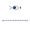 Armband aus 750 Weißgold 15 Saphire 7,36ct blau 195 Brillanten 2,06ct F-VVS/VS