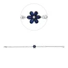 Armband aus 750 Weißgold 6 Saphire 1,31ct blau 13 Diamanten 1,94ct F-SI
