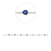 Armband aus 750 Weißgold 7 Saphire 2,89ct mehrfarbig 6 Brillanten 0,17ct F-vsi/si