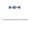 Armband aus 750 Weißgold 21 Tansanite 13,96ct blau 21 Brillanten 0,85ct TW-SI