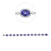 Armband aus 750 Weißgold 12 Tansanite 15,3ct blau 279 Diamanten 1,7ct TW-SI