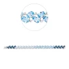 Armband aus 750 Weißgold 42 Topase 20,4ct mehrfarbig 43 Brillanten 0,46ct TW-SI
