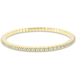 Armband Flex-Band aus 750 Gelbgold 114 Brillanten 1,5ct TW-SI B:3,6mm L:18cm