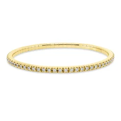 Armband Flex-Band aus 750 Gold Gelbgold 66 Brillanten 1,28ct TW-SI B:2,8mm