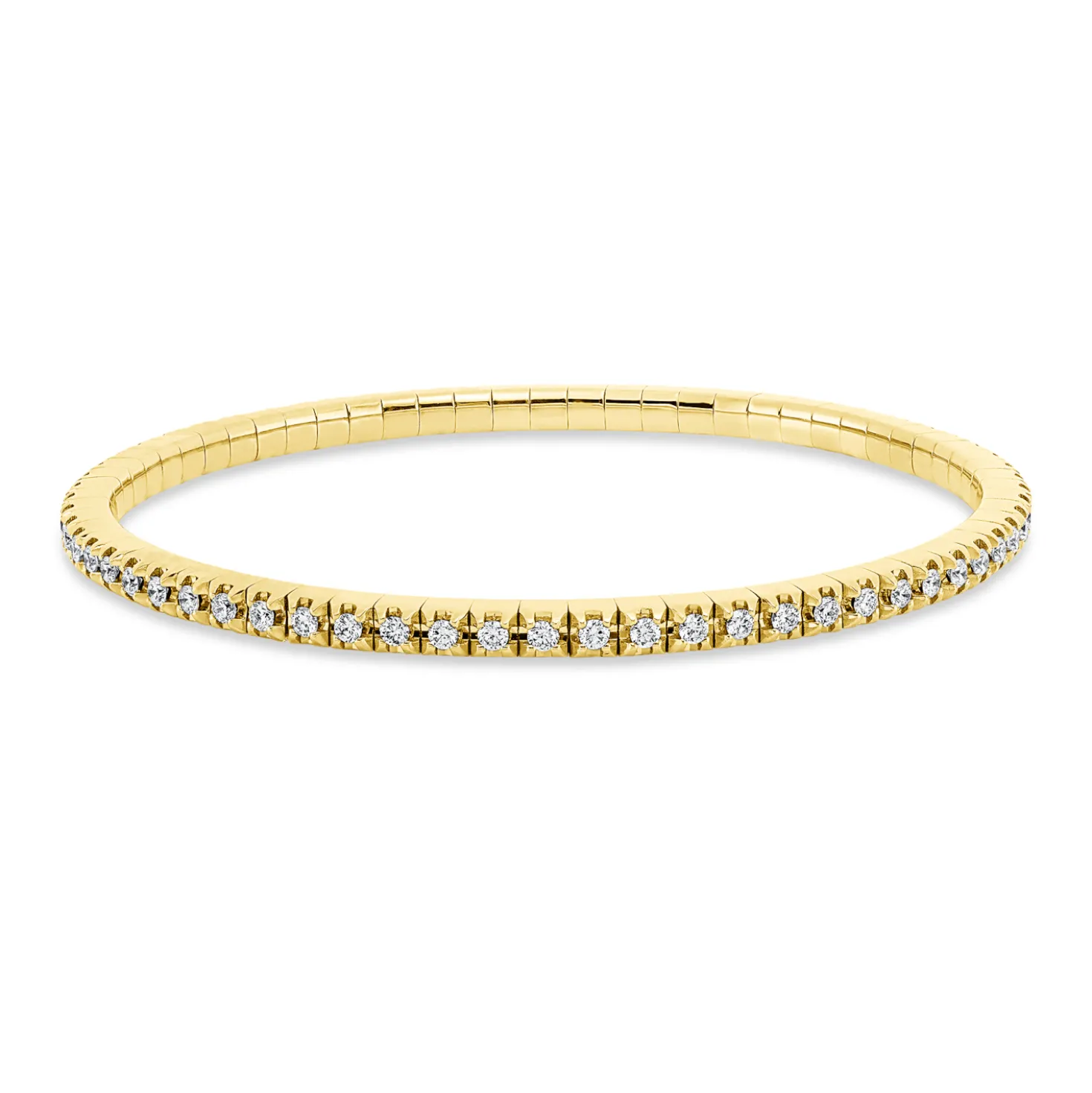 Armband Flex-Band aus 750 Gold Gelbgold 66 Brillanten 1,28ct TW-SI B:2,8mm