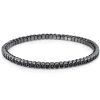 Armband Flex-Band aus 750 Gold Weißgold 65 Brillanten 1,46ct schwarz Zarge