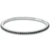 Armband Flex-Band aus 750 Weißgold 81 Brillanten 2,09ct schwarz B:3,1mm L:16,5cm