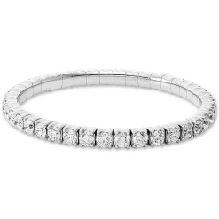 Armband Flex-Band aus 750 Weißgold 41 Brillanten 9,51ct TW-SI L:17cm 4er-Krappe