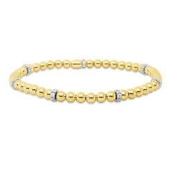 Armband Flex-Band 750 Gold gelb/weiß 46 Brillanten 0,76ct W-PI B:4,7mm L:17,8cm