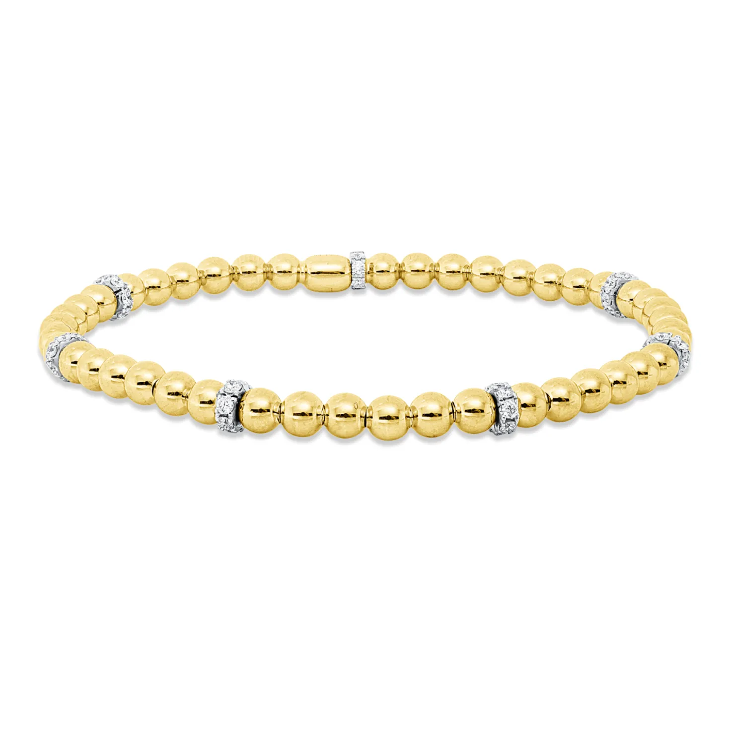 Armband Flex-Band 750 Gold gelb/weiß 46 Brillanten 0,76ct W-PI B:4,7mm L:17,8cm