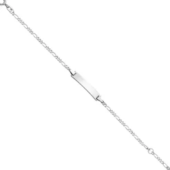 Armband für Kinder, Figaroarmband schlicht, aus 925 Silber, 14-16cm