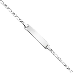 Armband für Kinder, Figaroarmband schlicht, aus 925 Silber, 14-16cm